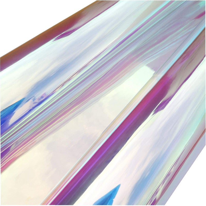 RD GARDEN Transparent Iridescent PVC Sheet Cosplay Performance Accessories Holographic Waterproof Synthetic Leather for Party Decoration 0.1mm Thick 11.8X47 - Image 5